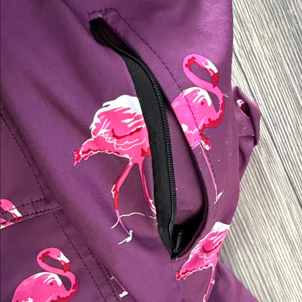 Tropical Flamingo Swim Trunks - Purple